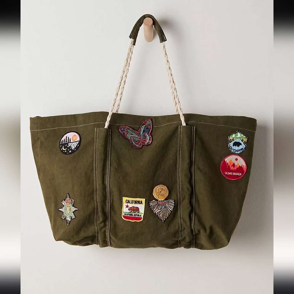 NWT Free People Been There Badge Tote - Picture 1 of 11